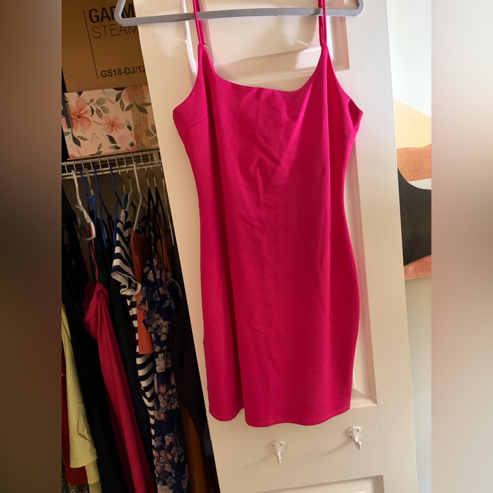 Vibrant Pink Slip Dress